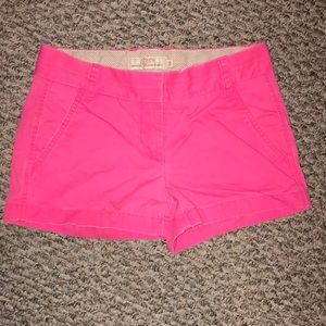 J Crew Chino Hot Pink Shorts